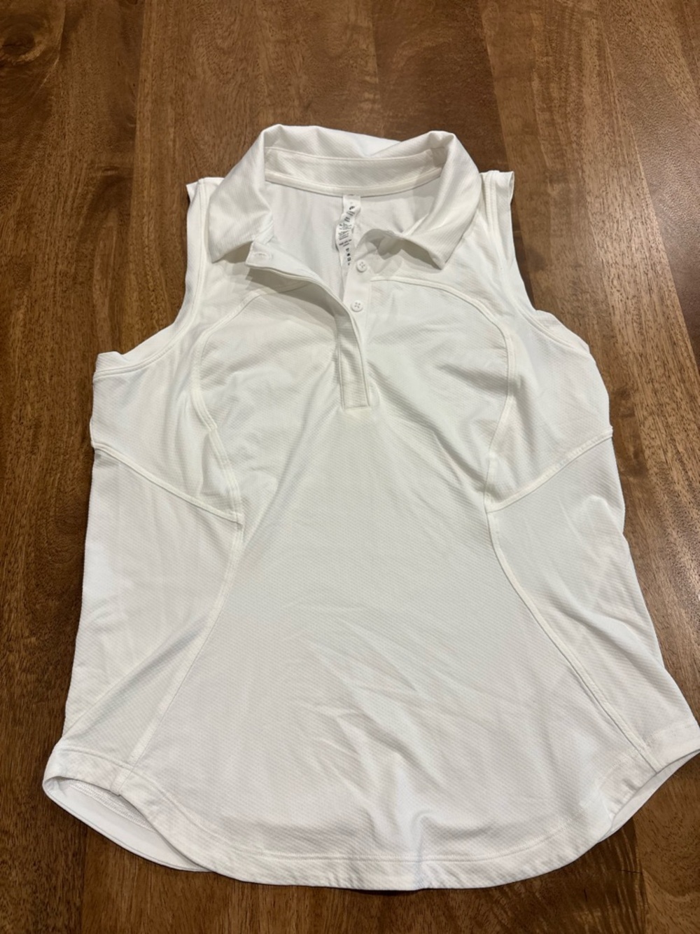 lululemon athletica White Sleeveless Polo Tank